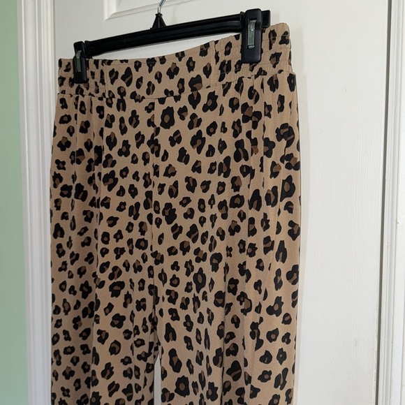 IMAN Leopard Cheetah Luxury Resort Palazzo Pants Vacation Cruise EUC Size Small - Picture 3 of 8